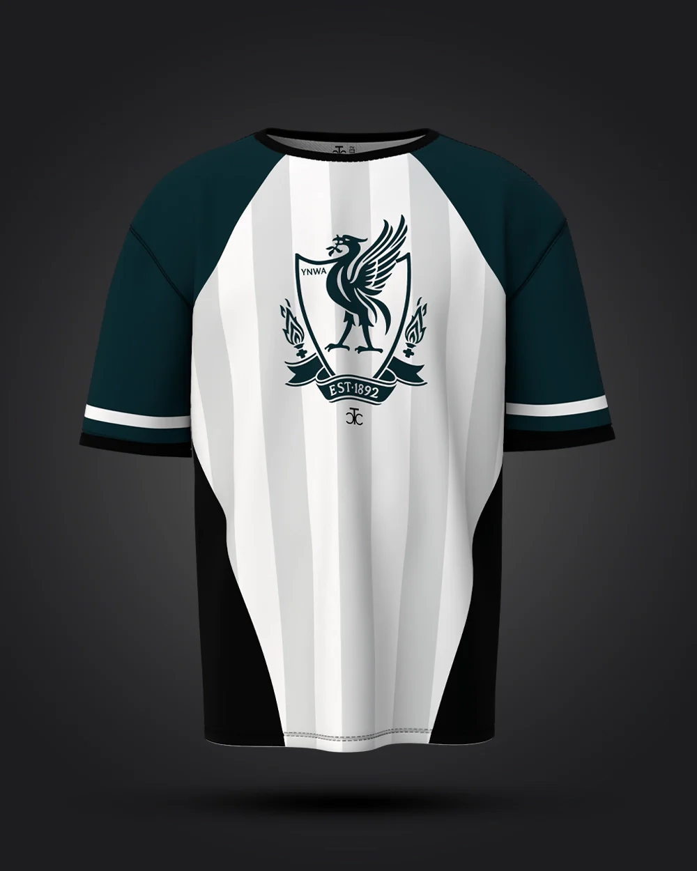 Liverpool Green Black Oversized Jersey - Image 4