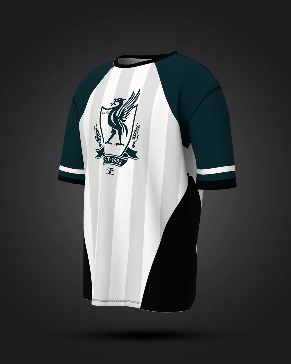 Liverpool Green Black Oversized Jersey - Image 6