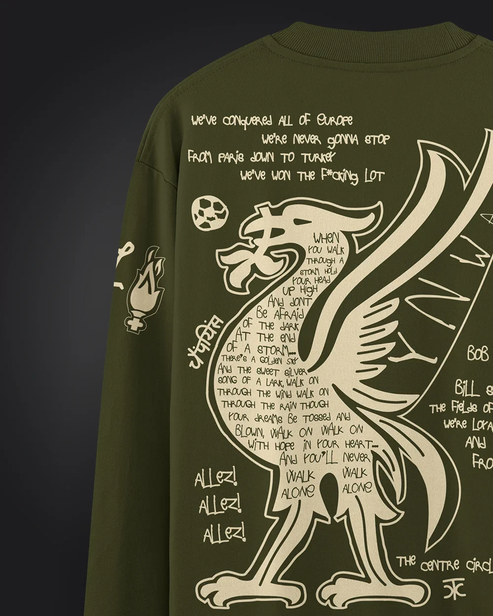 Liverpool Sweatshirt Olive - Image 3