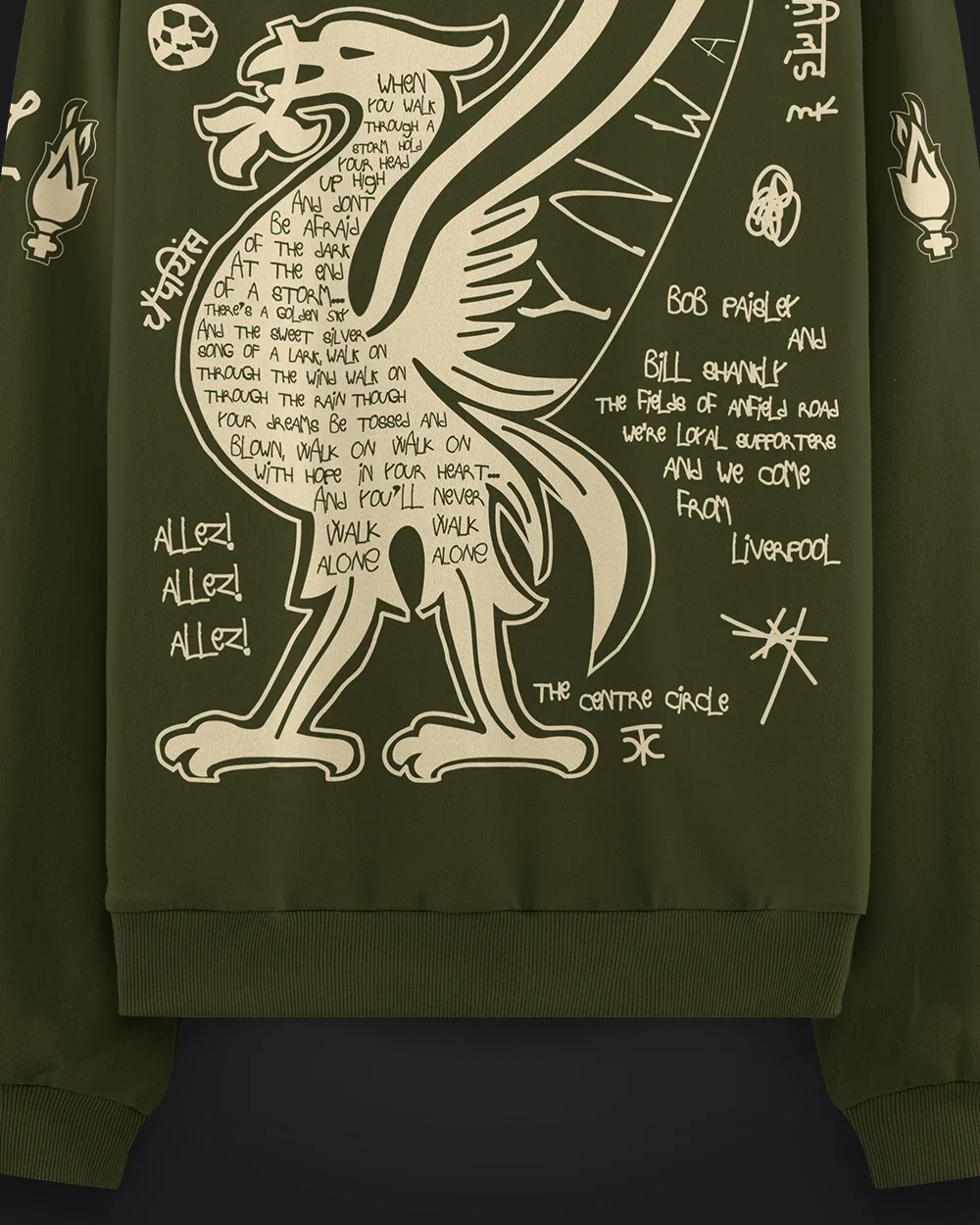 Liverpool Sweatshirt Olive - Image 4