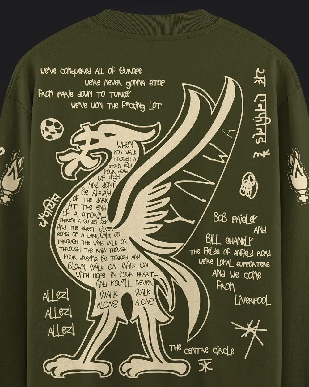 Liverpool Sweatshirt Olive - Image 6