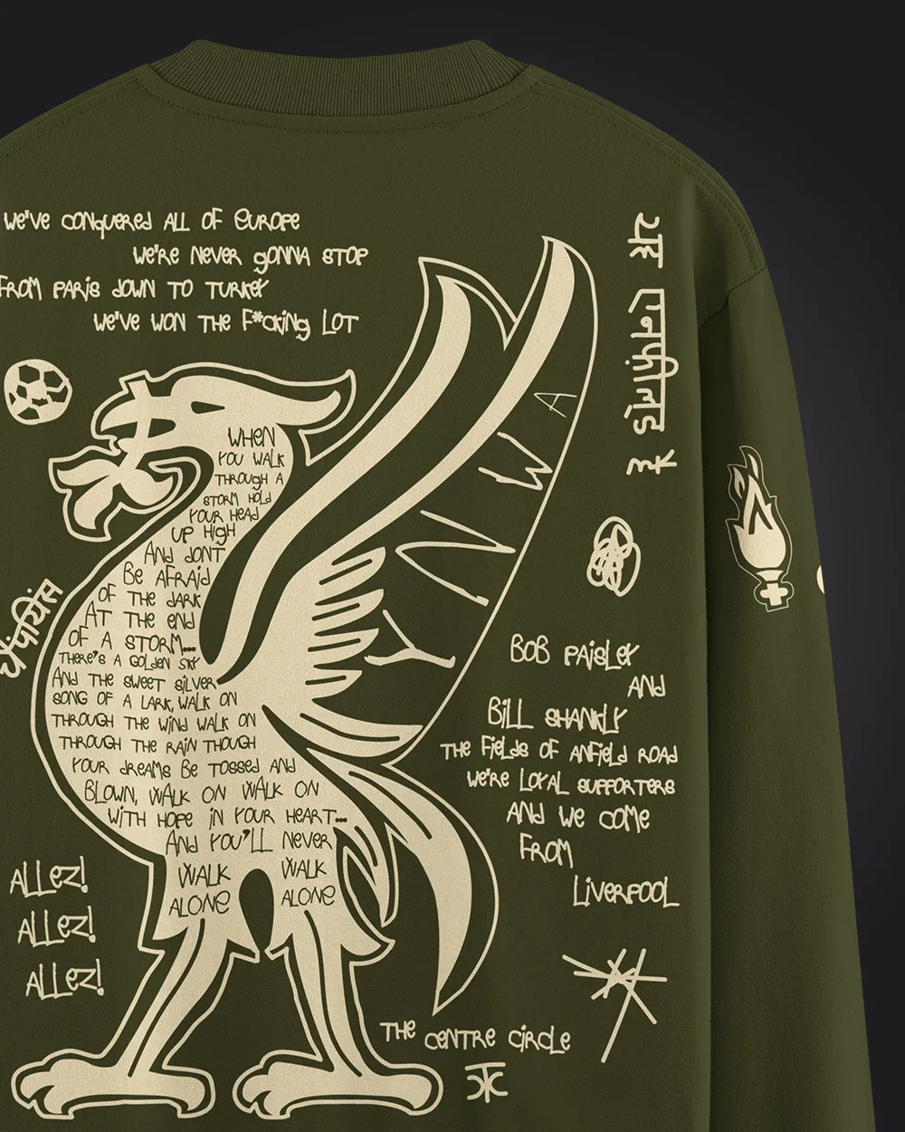 Liverpool Sweatshirt Olive - Image 7